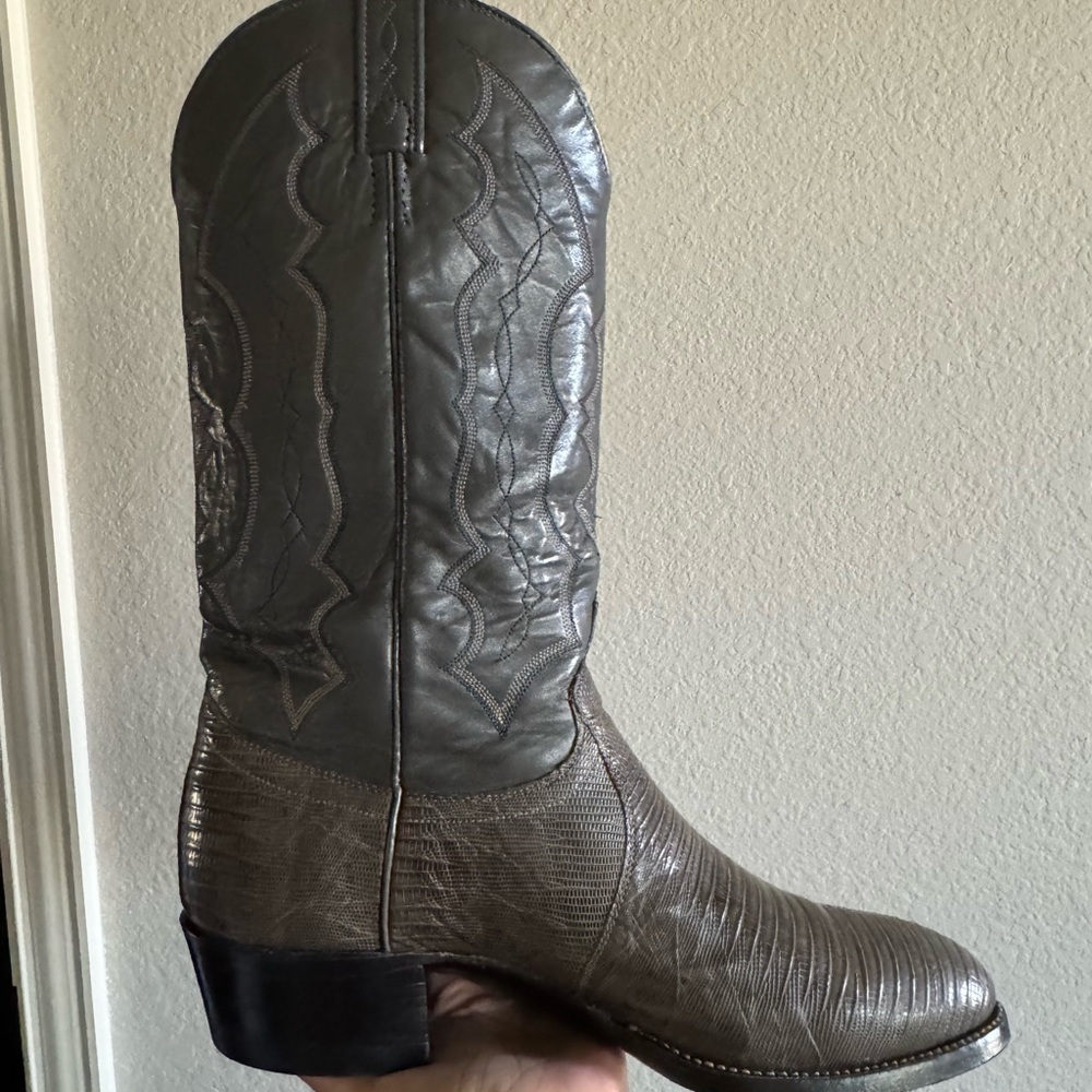 J Chisholm Gray Western Boots
